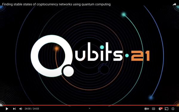 Finding stable states of cryptocurrency networks using quantum computing